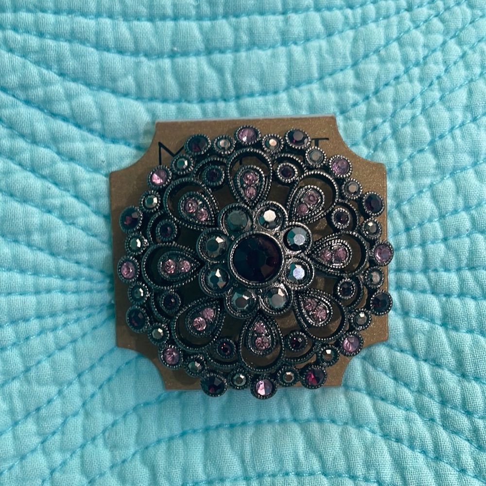 Monet Purple Stones Pin